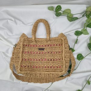 Y-Kollektion Handtasche aus Papiergarn - Square
