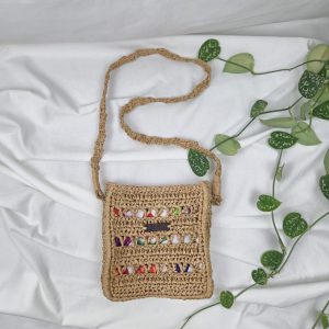 Y-Kollektion Umhängetasche aus Papiergarn - Cubic